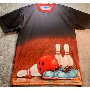 Logo Infusion Bowling Champion‎ Kegler Stroker Cranker Mens Large Rare Tweener